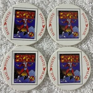 5/$35 Vintage Post Mail Captain Canuck Postage Stamp POGs x4